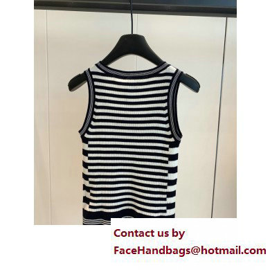 chanel black stripped NO.5 VEST 2023 SPRING