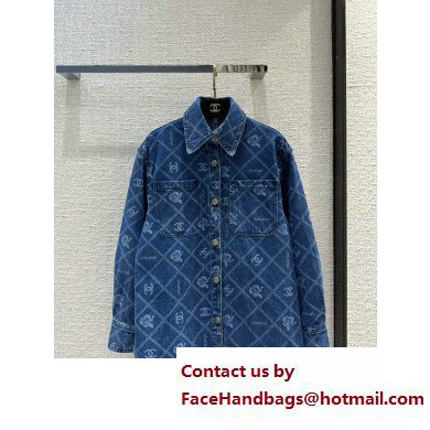 chanel camellias denim jacket 2023