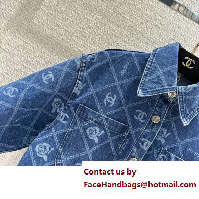 chanel camellias denim jacket 2023