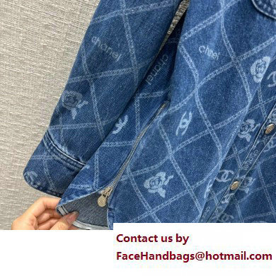 chanel camellias denim jacket 2023