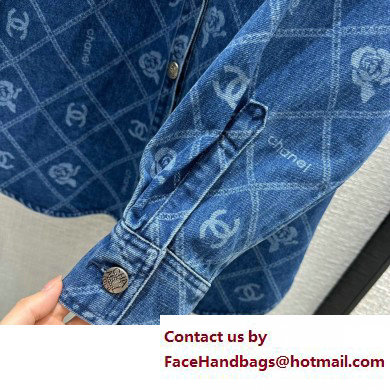 chanel camellias denim jacket 2023