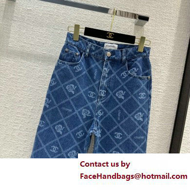 chanel camellias denim jeans 2023