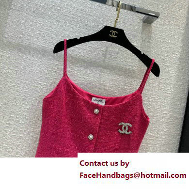 chanel fuchsia tweed dress 2023