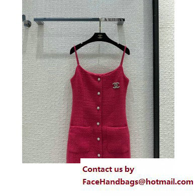 chanel fuchsia tweed dress 2023