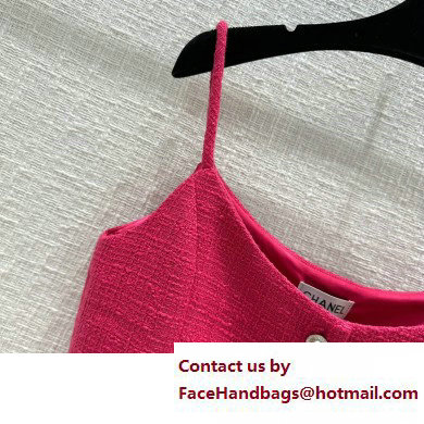 chanel fuchsia tweed tank top 2023