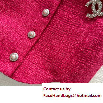 chanel fuchsia tweed tank top 2023