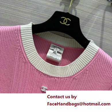 chanel pink knitwear T-shirt 2023