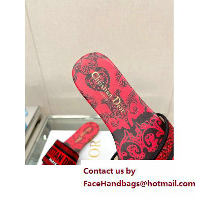 dior Black and Red Cotton with Dior Bandana Embroidery dway Slide 2023