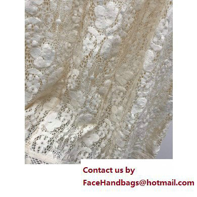 dior Ecru Cotton-Blend Lace skirt 2023