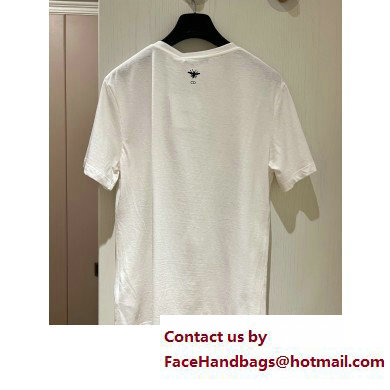 dior Ecru Cotton Jersey and Linen with Dior Sevilla Star Motif T-SHIRT 2023