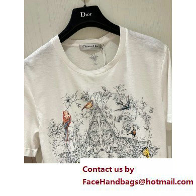 dior Ecru Cotton Jersey and Linen with Dior Sevilla Star Motif T-SHIRT 2023