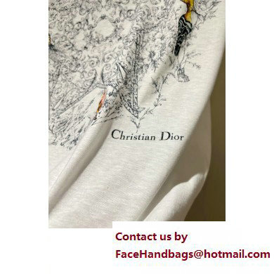 dior Ecru Cotton Jersey and Linen with Dior Sevilla Star Motif T-SHIRT 2023