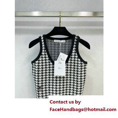 dior houndstooth knitted vest 2023