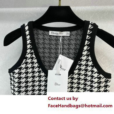 dior houndstooth knitted vest 2023