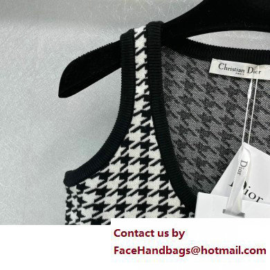 dior houndstooth knitted vest 2023