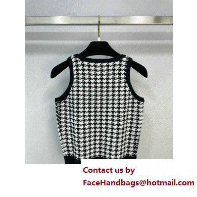 dior houndstooth knitted vest 2023