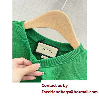 gucci Cotton jersey sweatshirt green 726466 2023