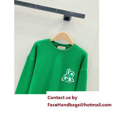 gucci Cotton jersey sweatshirt green 726466 2023