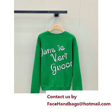 gucci Cotton jersey sweatshirt green 726466 2023