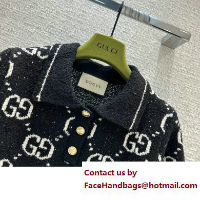 gucci Fine cotton polo top black 735890 2023