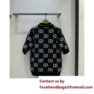 gucci Fine cotton polo top black 735890 2023