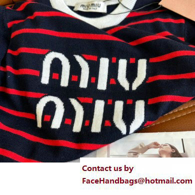 miu miu RED STRIPED LONG SLEEVED shirt 2023