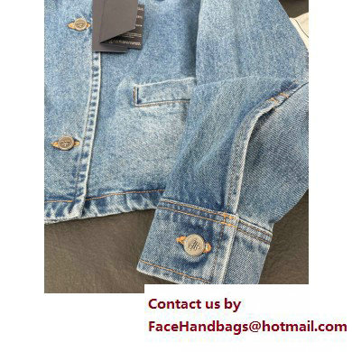 prada denim blouse jacket 2023