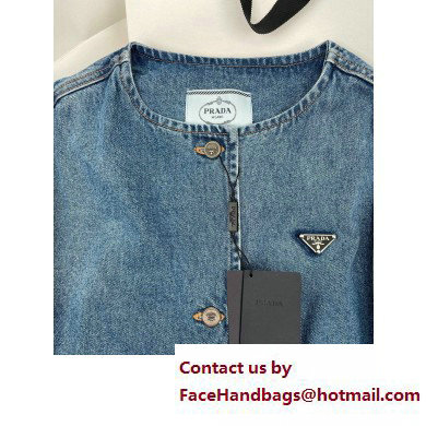 prada denim blouse jacket 2023