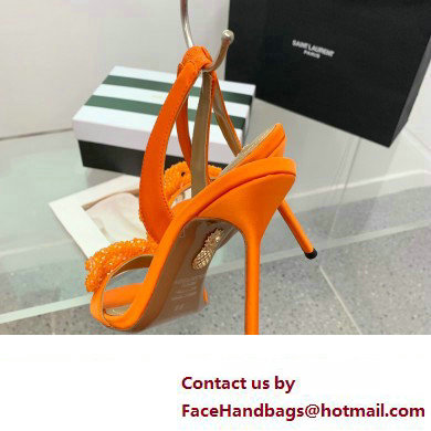 Aquazzura Heel 10.5cm Chain Of Love Sandals Orange 2023