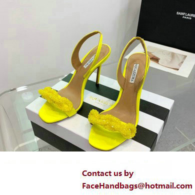 Aquazzura Heel 10.5cm Chain Of Love Sandals Yellow 2023