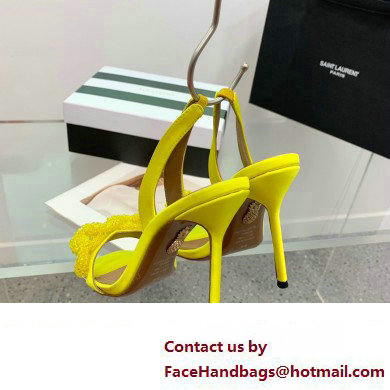 Aquazzura Heel 10.5cm Chain Of Love Sandals Yellow 2023