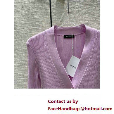 BALMAIN pink CARDIGAN 2023