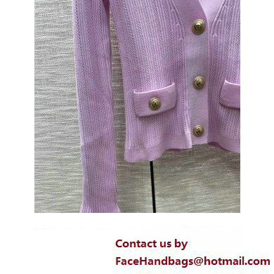 BALMAIN pink CARDIGAN 2023