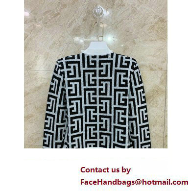 Balmain logo printed cardigan black/white 2023