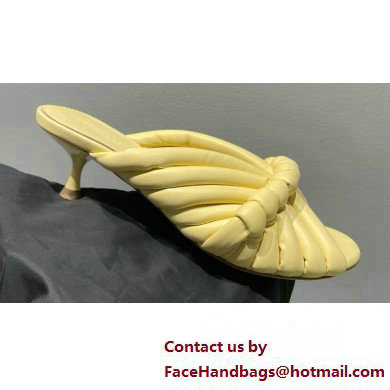 Bottega Veneta Heel 4cm Tubular straps leather Freckles Mules Yellow 2023