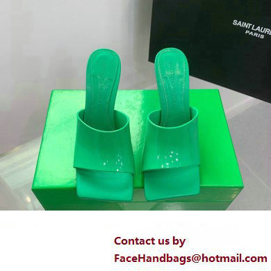 Bottega Veneta Heel Clear rubber Stretch Mules Patent Green 2023