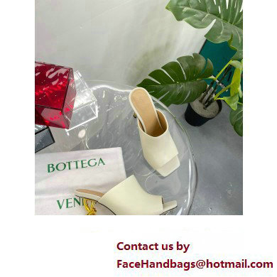 Bottega Veneta Heel Leather Knot Mules White 2023