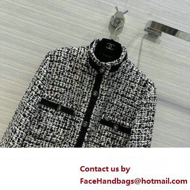 CHANEL BLACK MULTICOLOR TWEED JACKET 2023