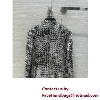 CHANEL BLACK MULTICOLOR TWEED JACKET 2023