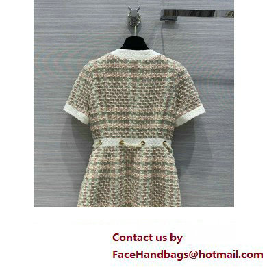 CHANEL WHITE/MULTICOLOR TWEED dress 2023