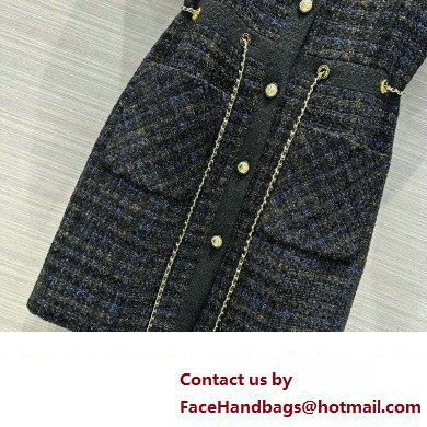 CHANEL black tweed dress 2023