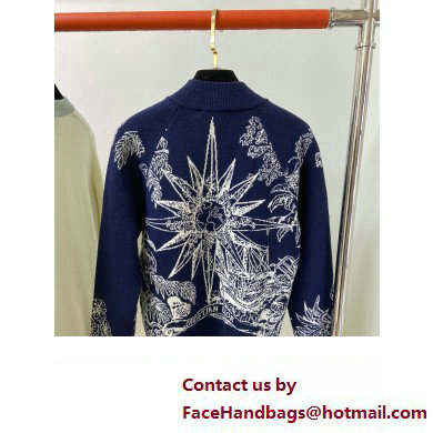 DIOR BLUE KNIT JACKET 2023