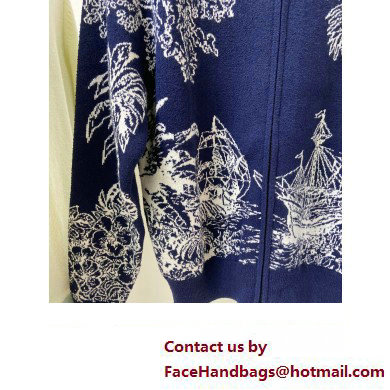 DIOR BLUE KNIT JACKET 2023