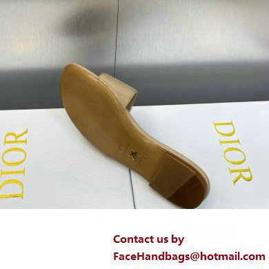 Dior C'est Flat Slides Patent Calfskin Beige 2023