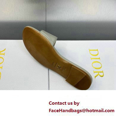 Dior C'est Flat Slides Patent Calfskin Gray 2023