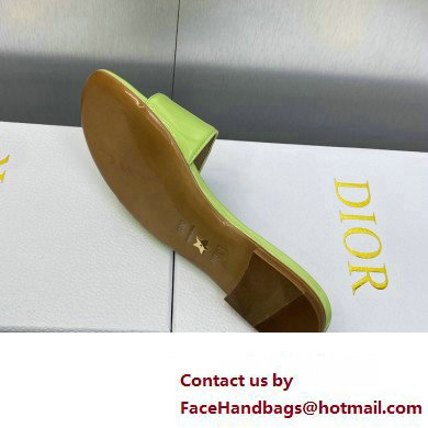 Dior C'est Flat Slides Patent Calfskin Green 2023