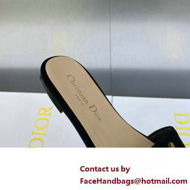 Dior C'est Flat Slides Velvet Black 2023