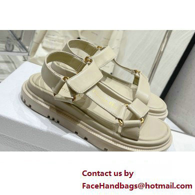 Dior D-Wave Sandals in Lambskin Creamy 2023 - Click Image to Close