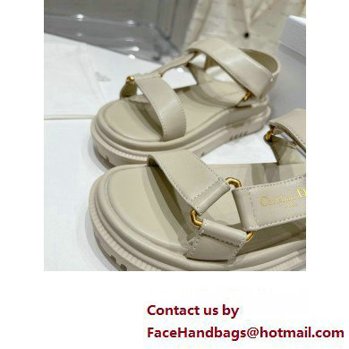 Dior D-Wave Sandals in Lambskin Creamy 2023