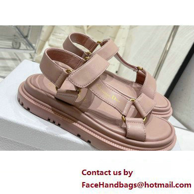 Dior D-Wave Sandals in Lambskin Dusty Pink 2023 - Click Image to Close